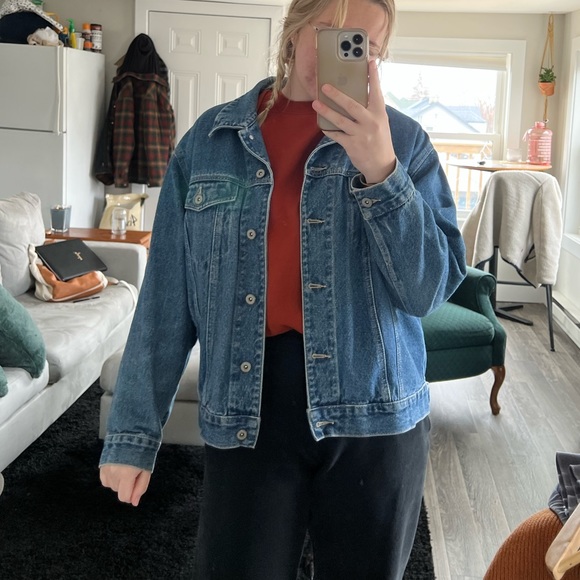 Vintage BillBlass Jeans Jean Jacket Dark Wash size large - Picture 3 of 7